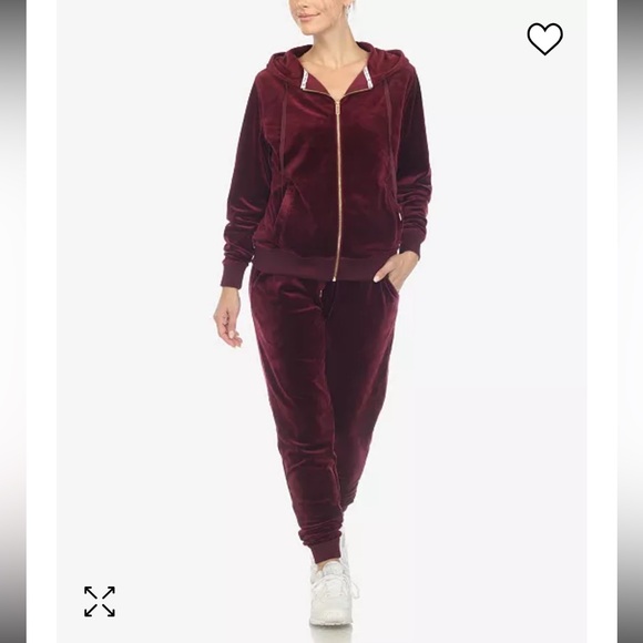 🌿 White Mark Velour Jogging Suit • NWT - Picture 2 of 15